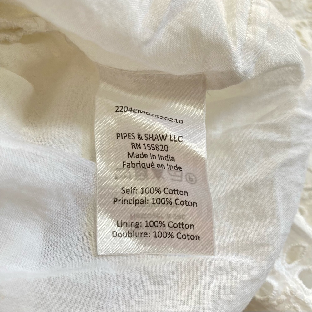 NEW Veronica Beard White Cali Eyelet Off the Shoulder Cotton Maxi Dress, Size 4 - Picture 10 of 11